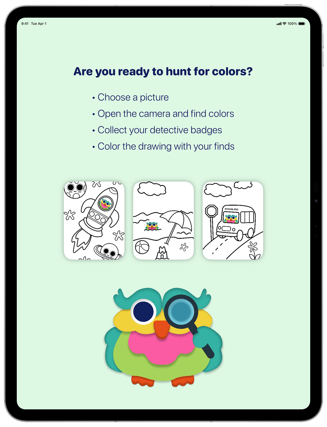 Opening screen and mascot